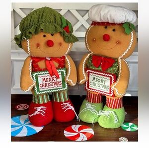 Hobby Lobby Limited Edition Gingerbread Boy And Girl Standing! 3ft Tall!